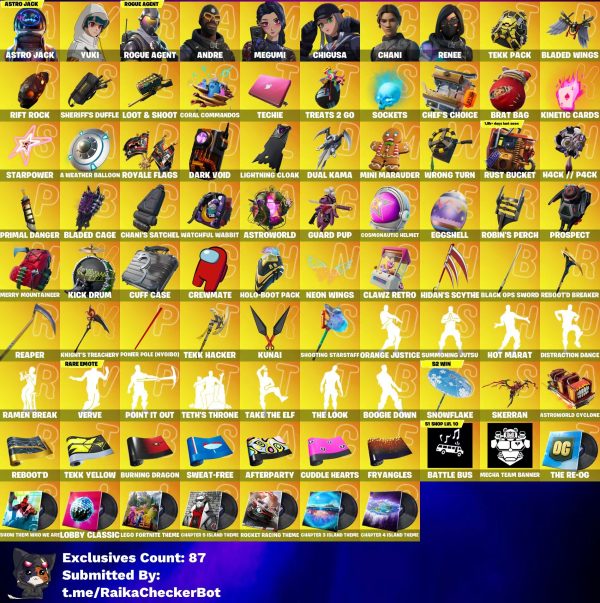 Fortnite [PC] 215 skins | Astro Jack | Rogue Agent | Rox | Omega...